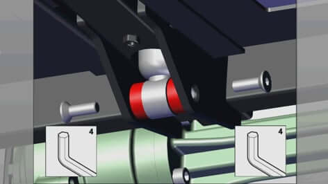 STERLING Elite 2 - Front + rear connection frame bearing removal Miniaturebillede