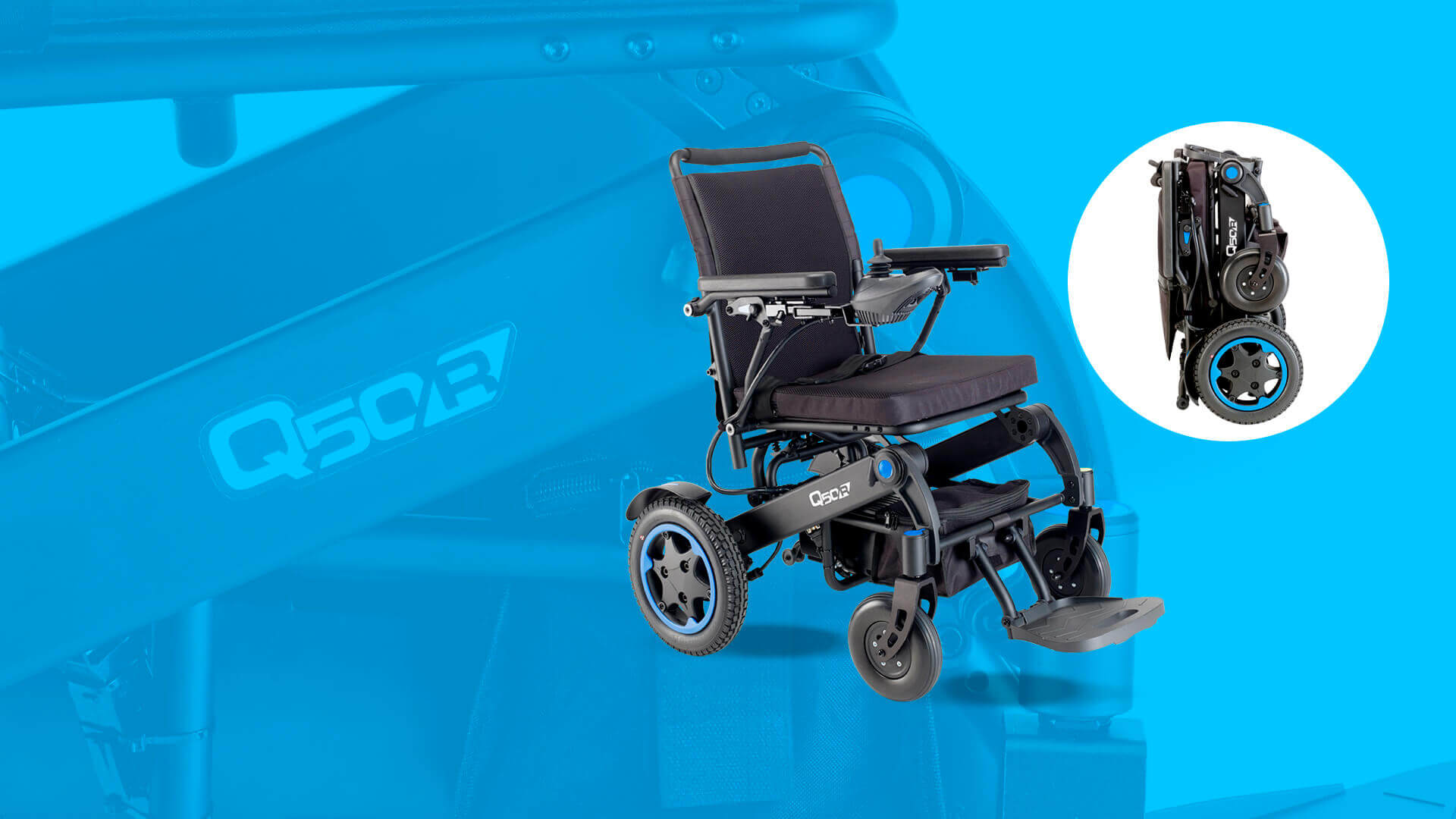 QUICKIE Q50R, vores nye foldbare elektriske kørestol med lithiumbatteri